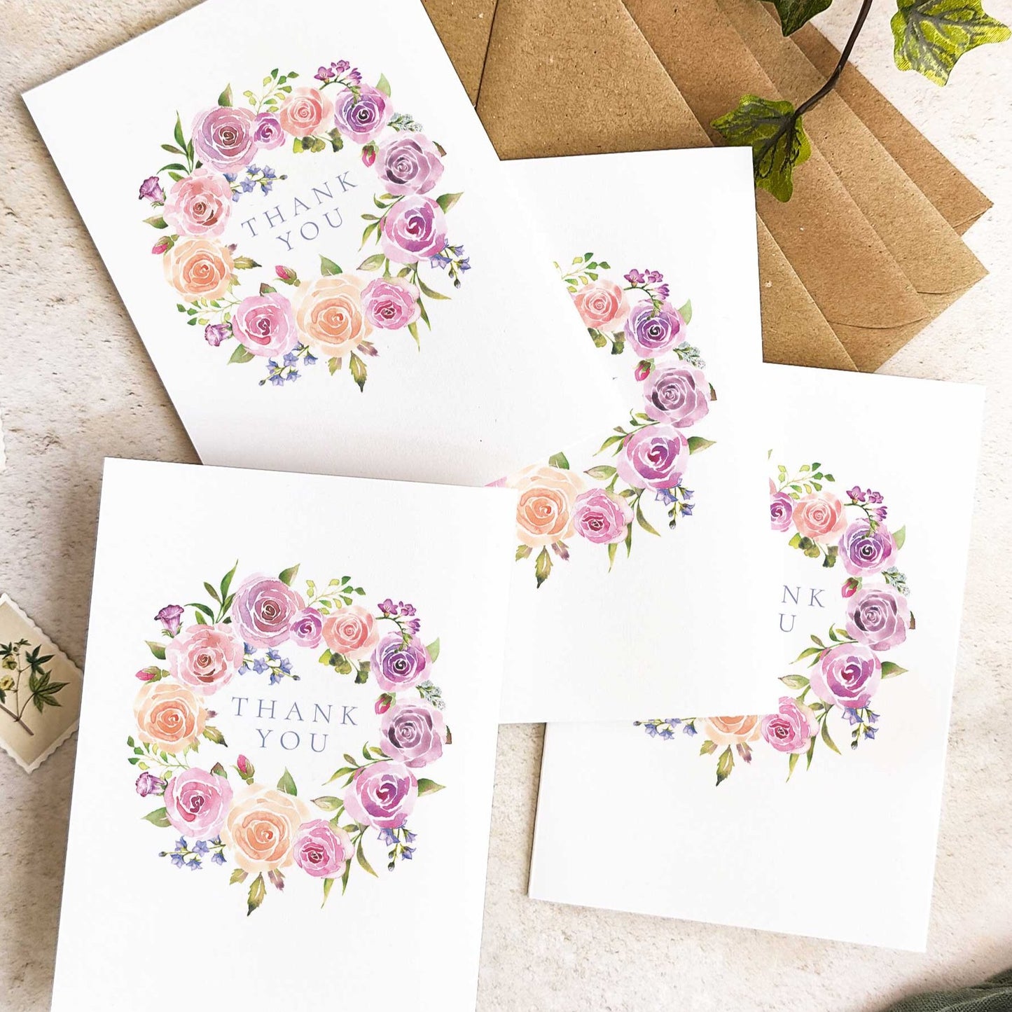 Rose Garden Thank You Cards