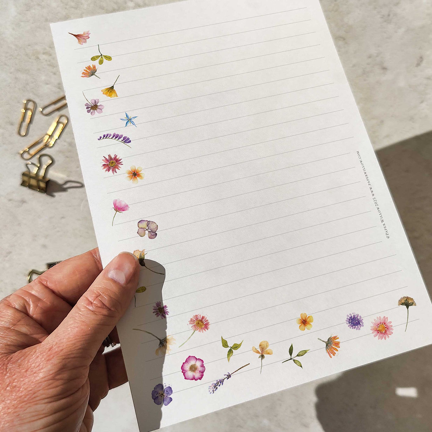 Pressed Wildflowers Letter Writing Set