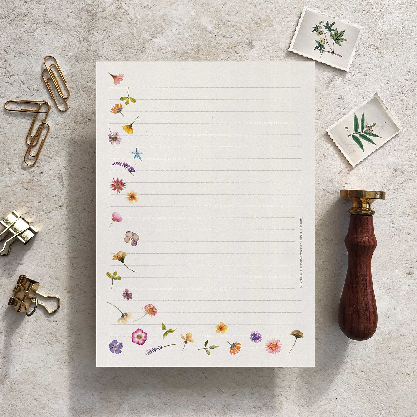 Pressed Wildflowers Letter Writing Set