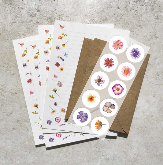 Pressed Wildflowers Letter Writing Set