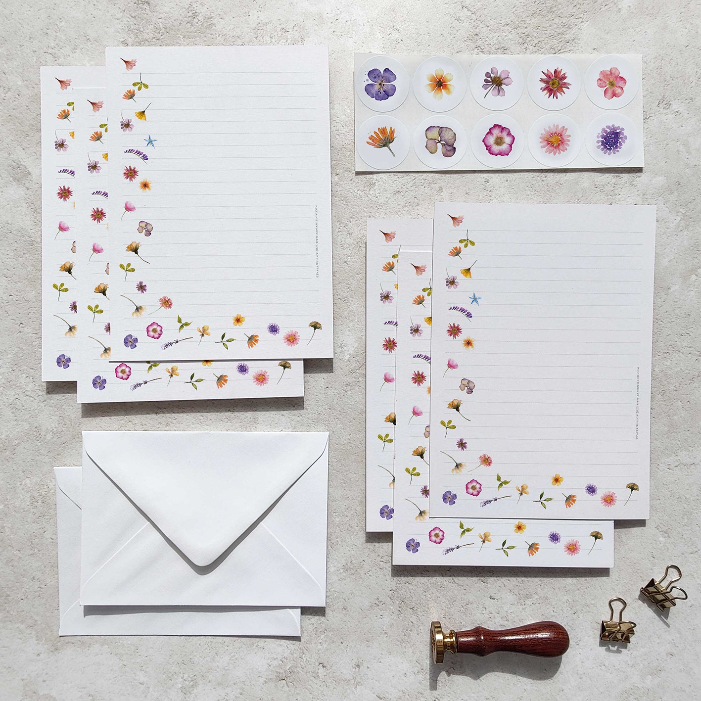 Pressed Wildflowers Letter Writing Set