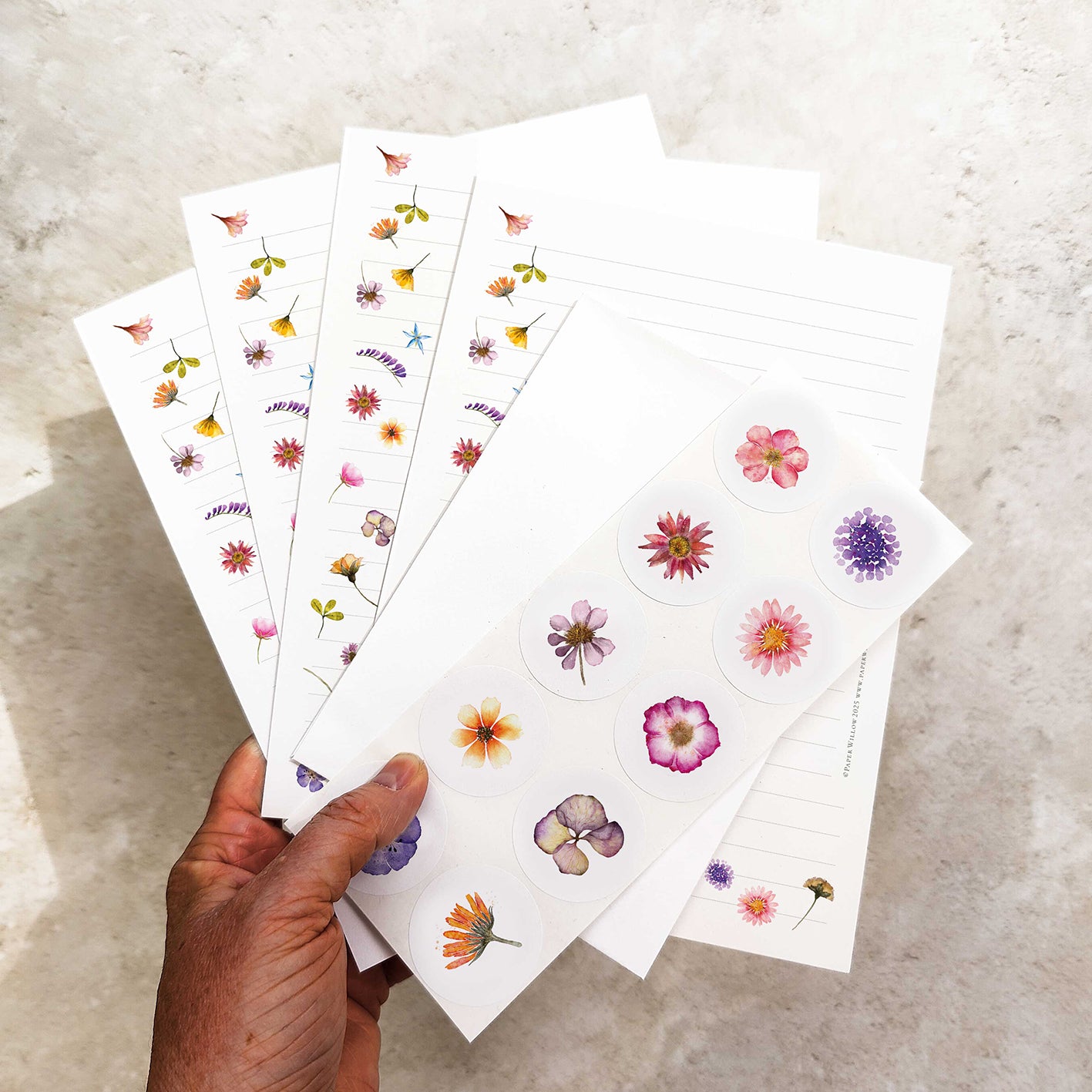 Pressed Wildflowers Letter Writing Set