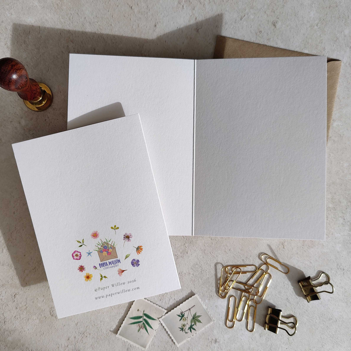 Pressed Flowers Personalised Wedding Card
