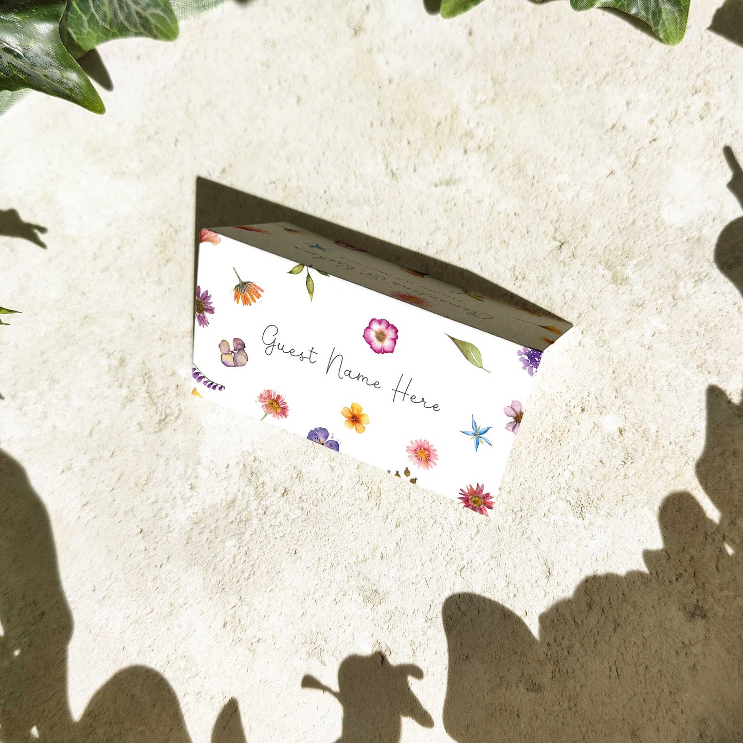 Pressed Wildflowers Place Cards