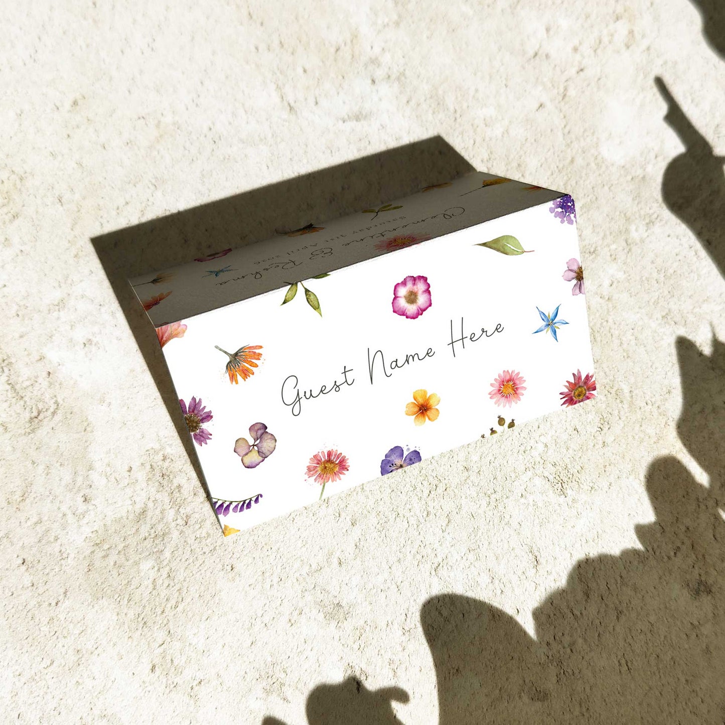 Pressed Wildflowers Place Cards