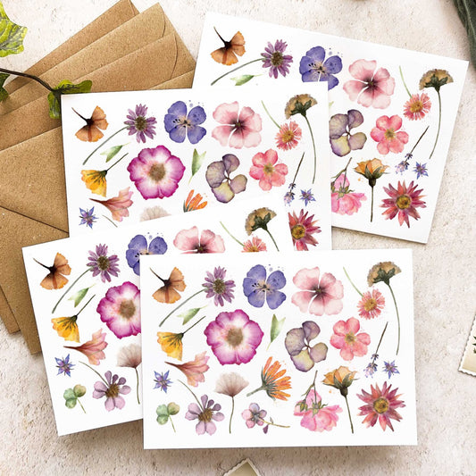 Pressed Flowers Note Cards & Envelopes