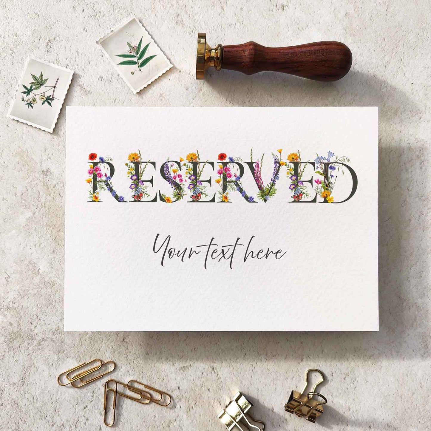 Wildflower Reserved Sign Digital File