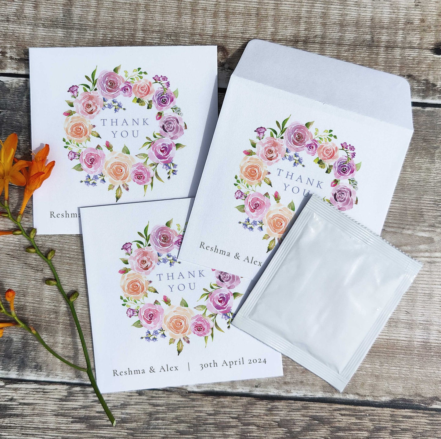 Rose Garden Seed Packet Favours (Pack of 10)
