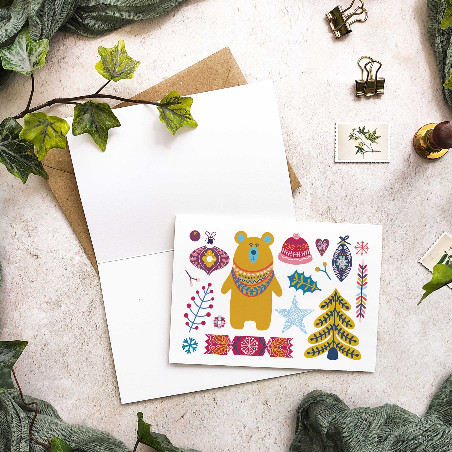 Scandinavian Christmas Cards & Envelopes