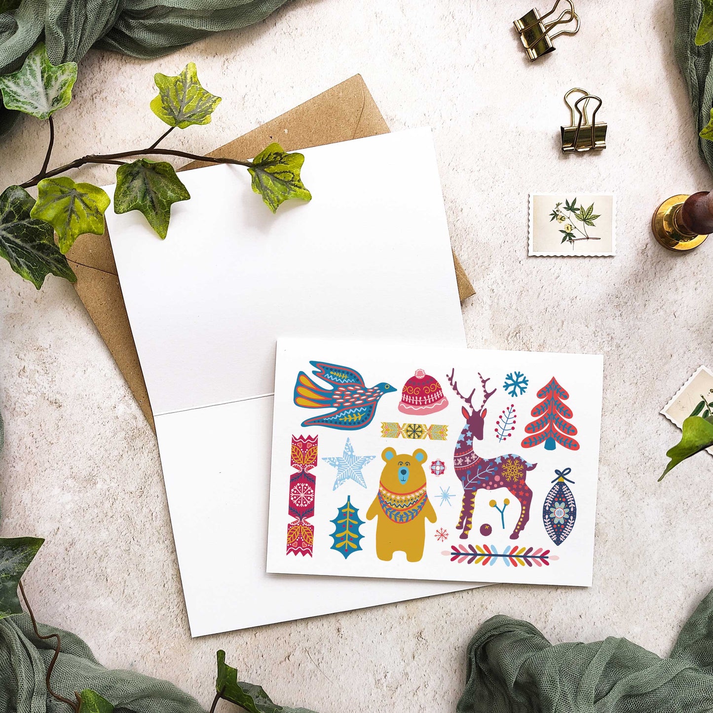 Scandinavian Christmas Cards & Envelopes