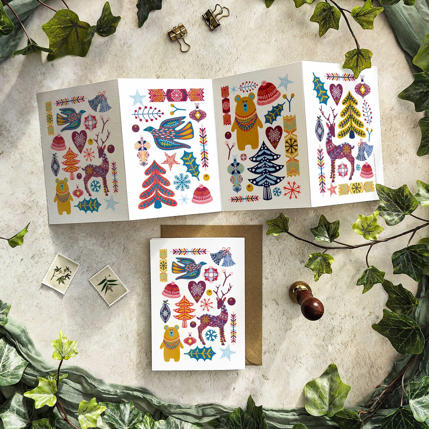 Scandi Style Luxury Concertina Cards & Envelopes