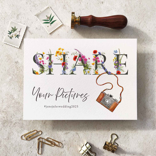 Wildflower Photo Share Sign Digital File