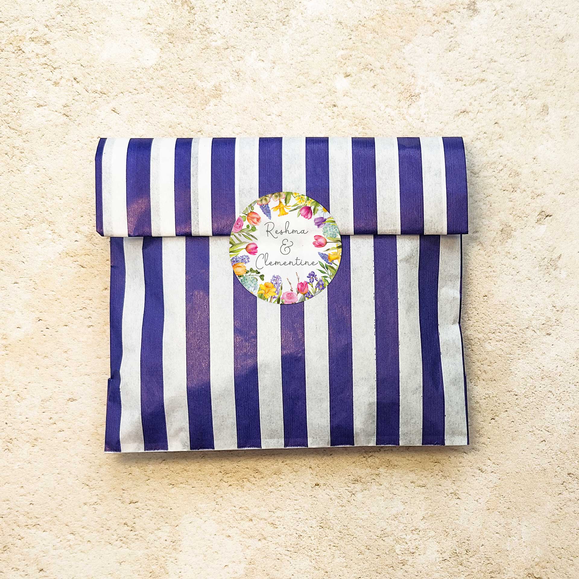 Sweeitie bag with spring floral sticker