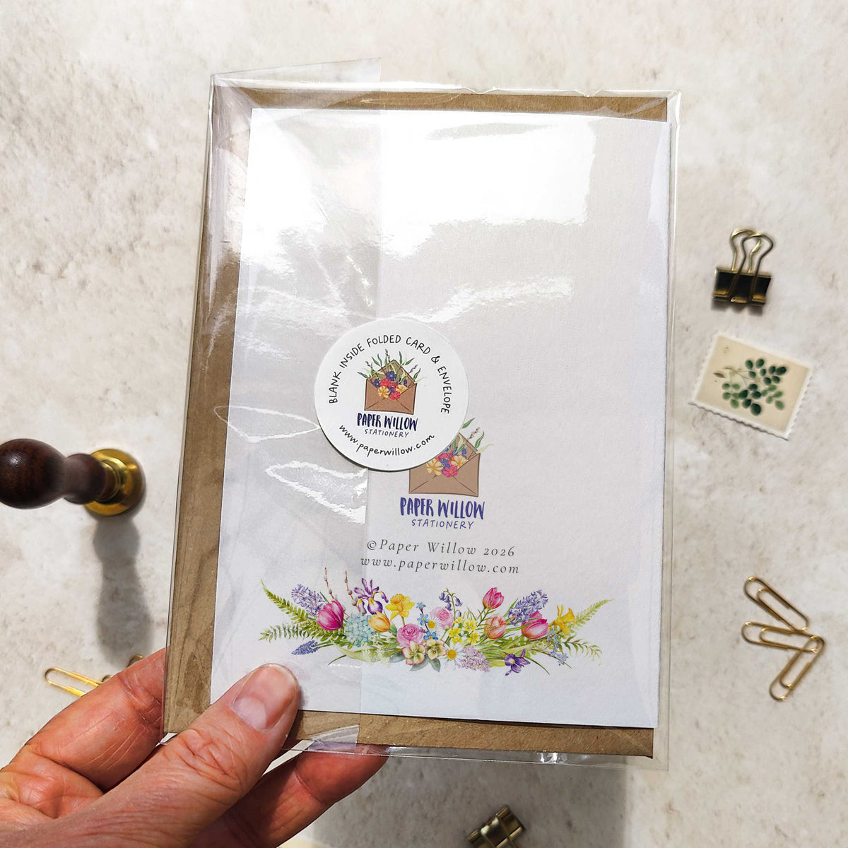 Spring Flowers Personalised Wedding Card