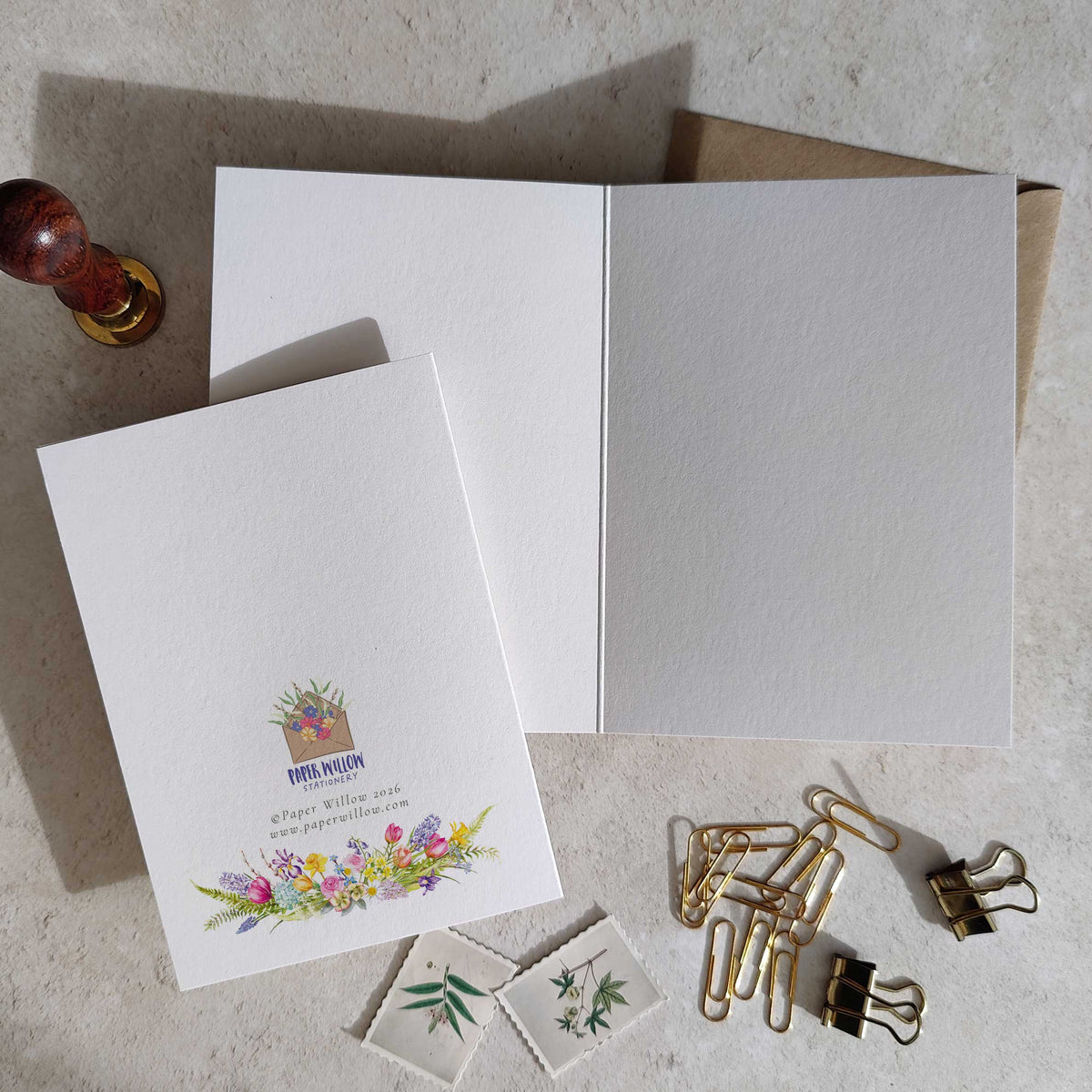 Spring Flowers Personalised Wedding Card
