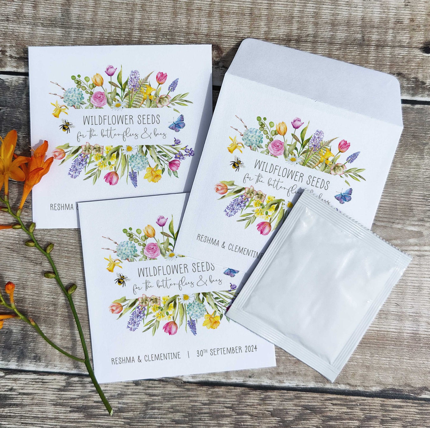 Spring Flowers Seed Packet Favours (Pack of 10)