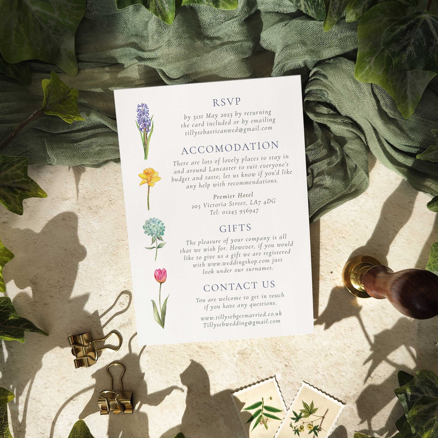 Spring Flowers Landscape Evening Invitation