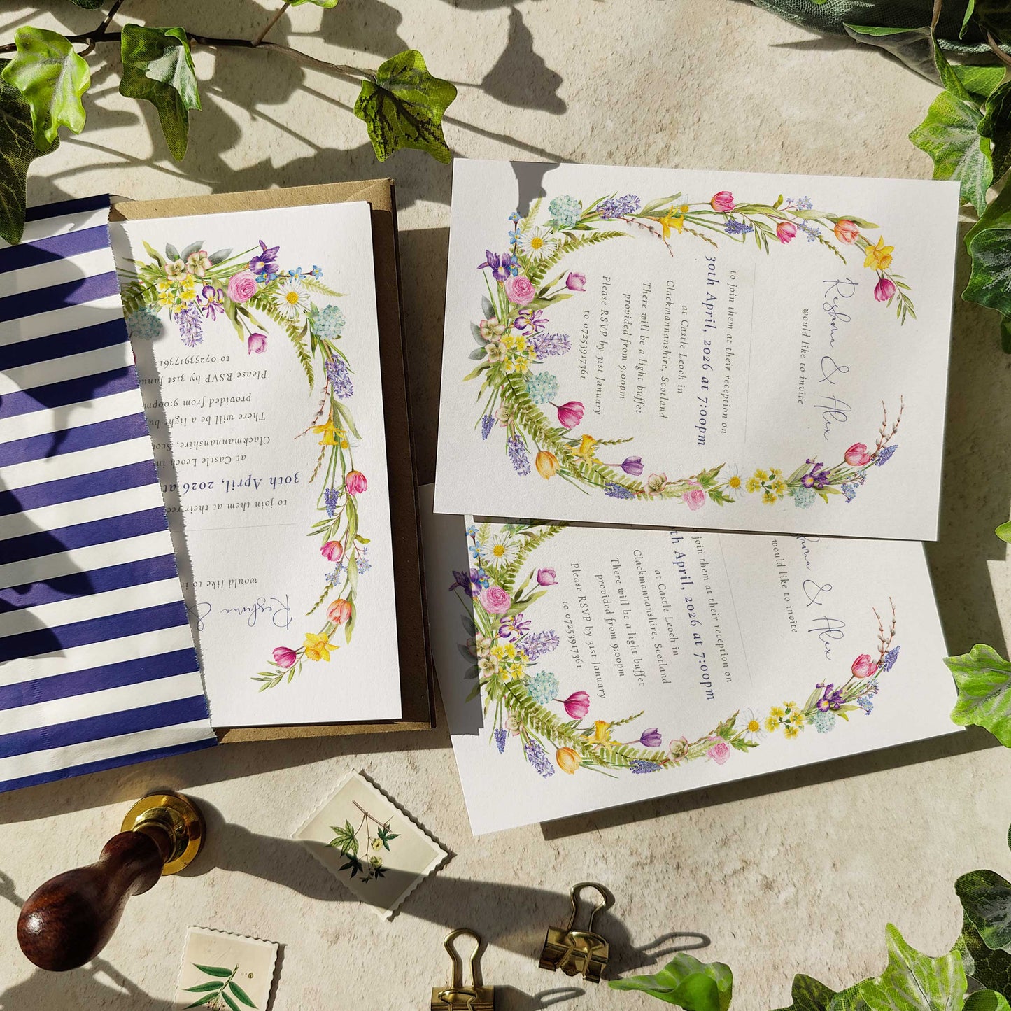 Spring Flowers Evening Invitation