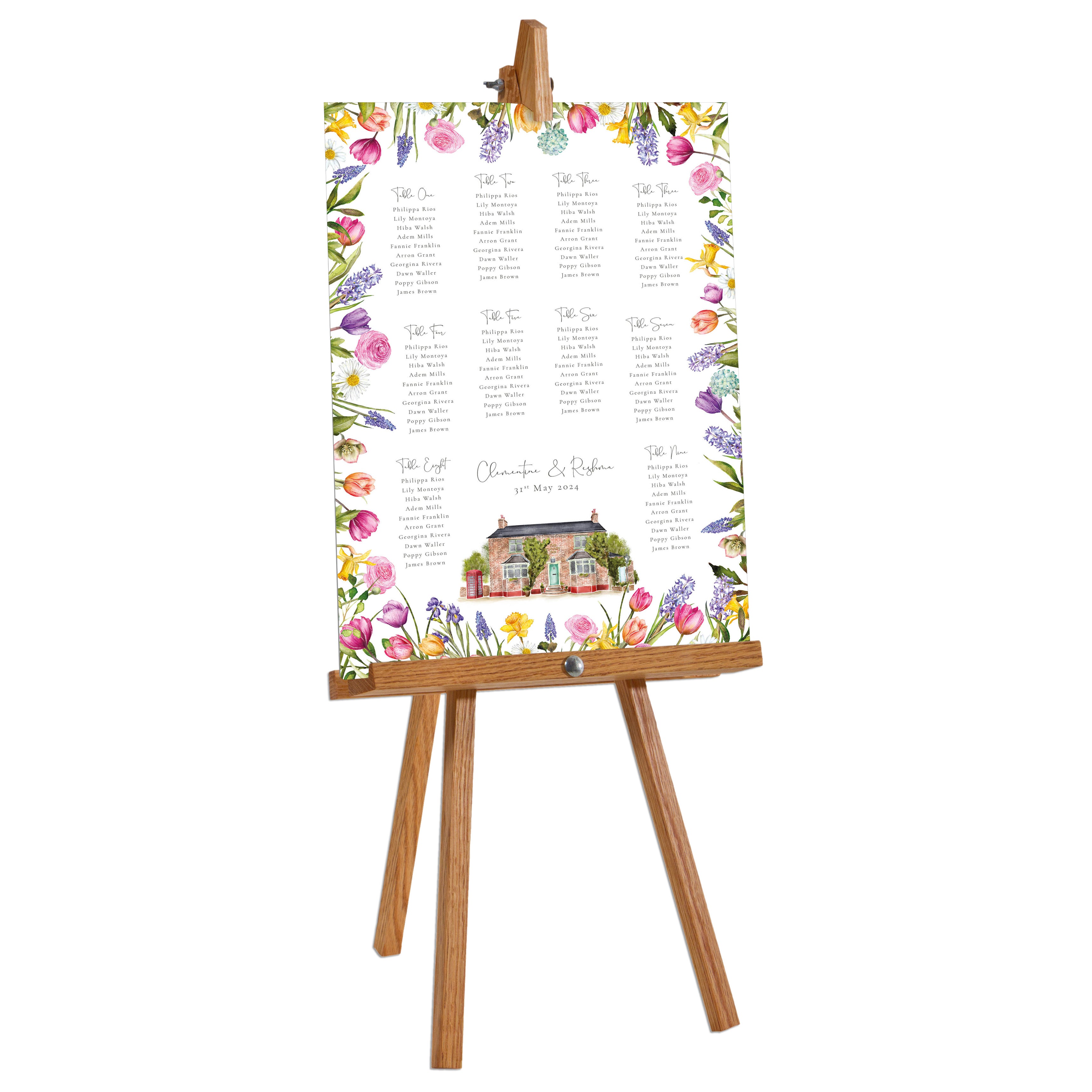 Spring Table Pdf Spring Flowers Table Plan Board – Paper Willow