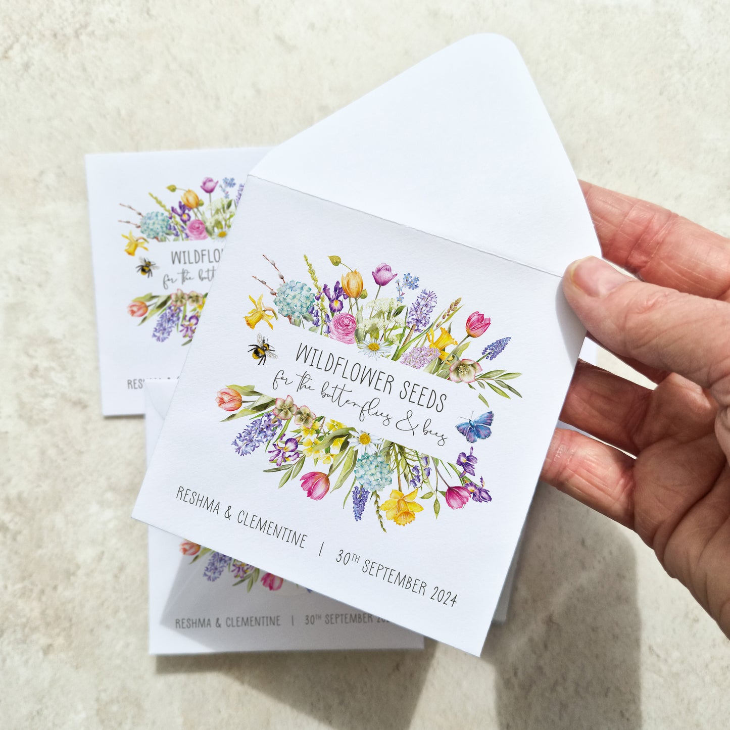 Spring Flowers Seed Packet Favours (Pack of 10)