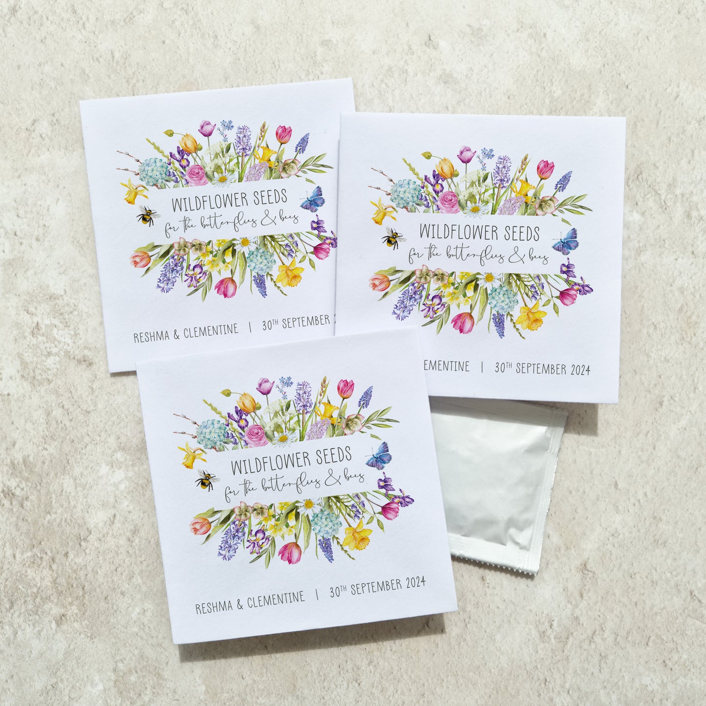 Spring Flowers Seed Packet Favours (Pack of 10)