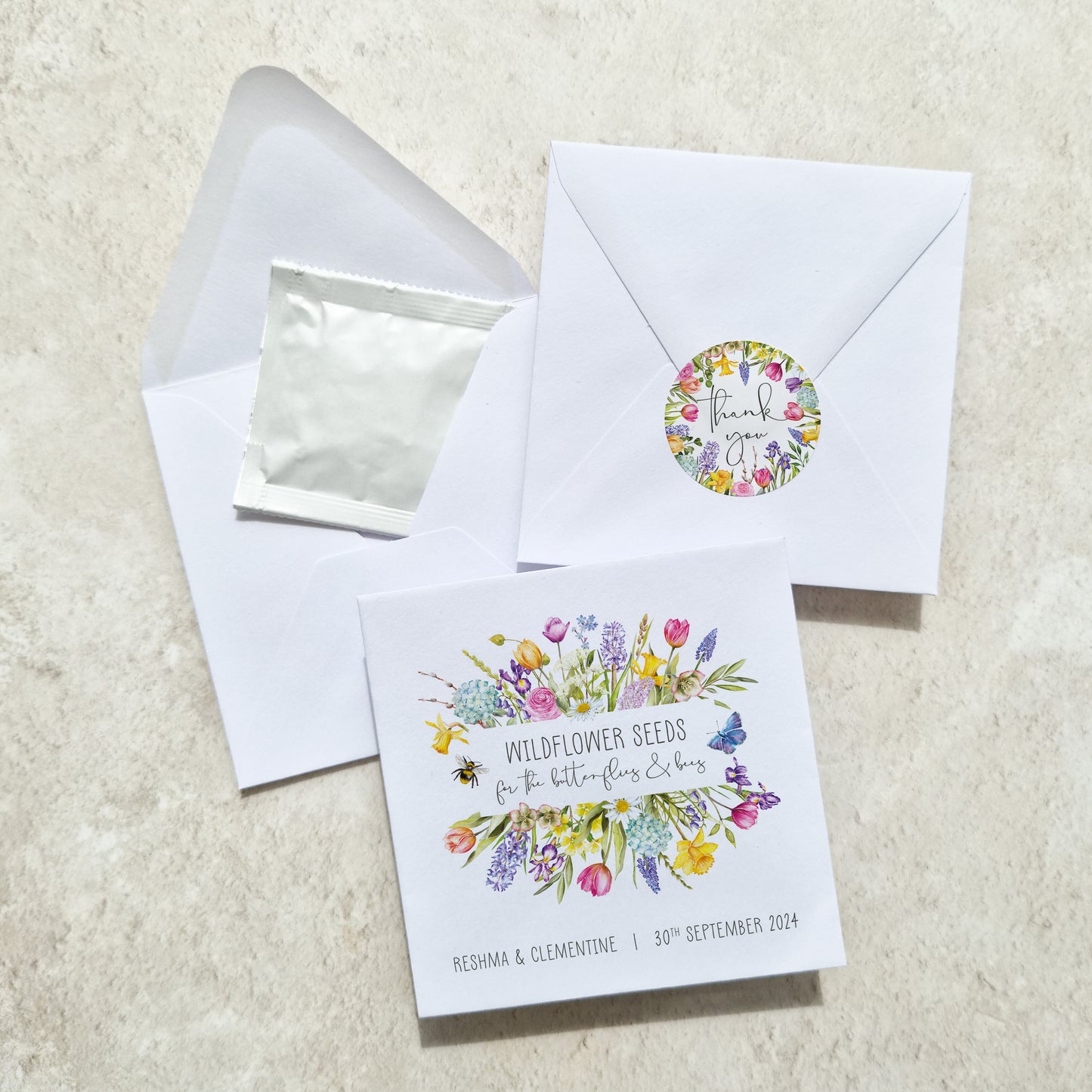 Spring Flowers Seed Packet Favours (Pack of 10)