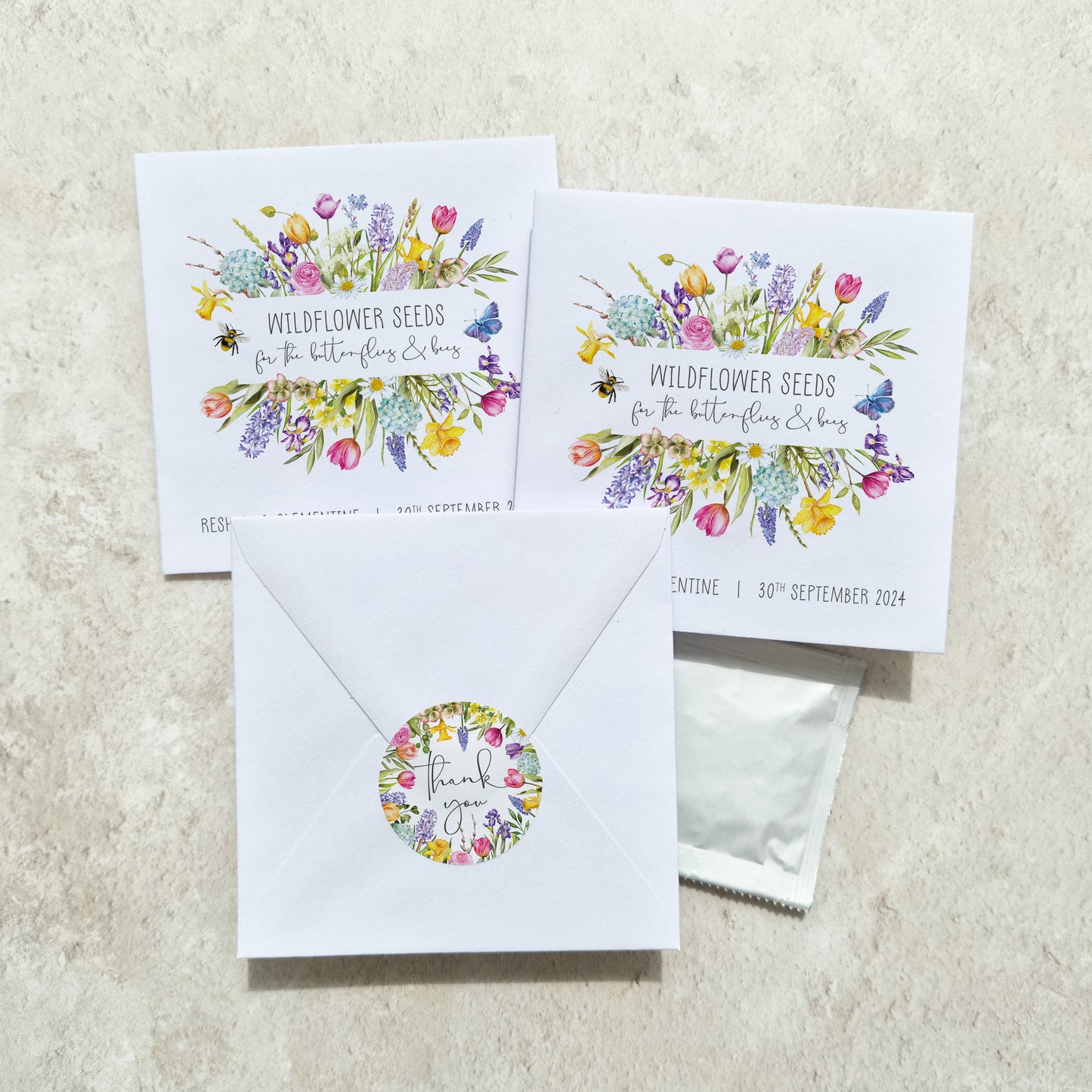 Spring Flowers Seed Packet Favours (Pack of 10)