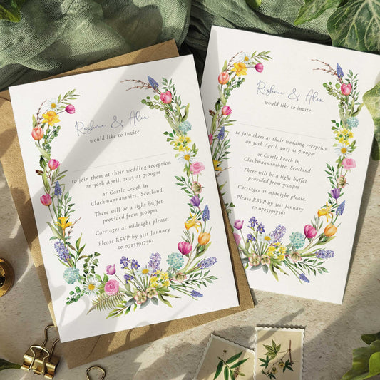 Spring Flowers Evening Invitation