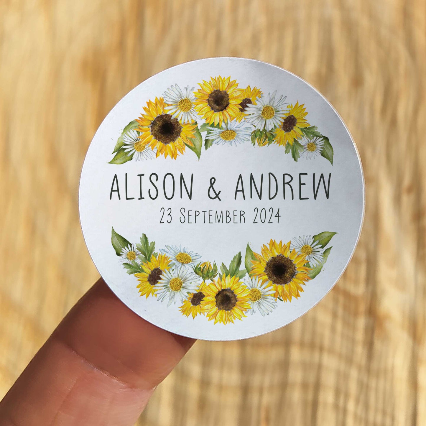 Sunflowers & Daisies Personalised Stickers (35 stickers)