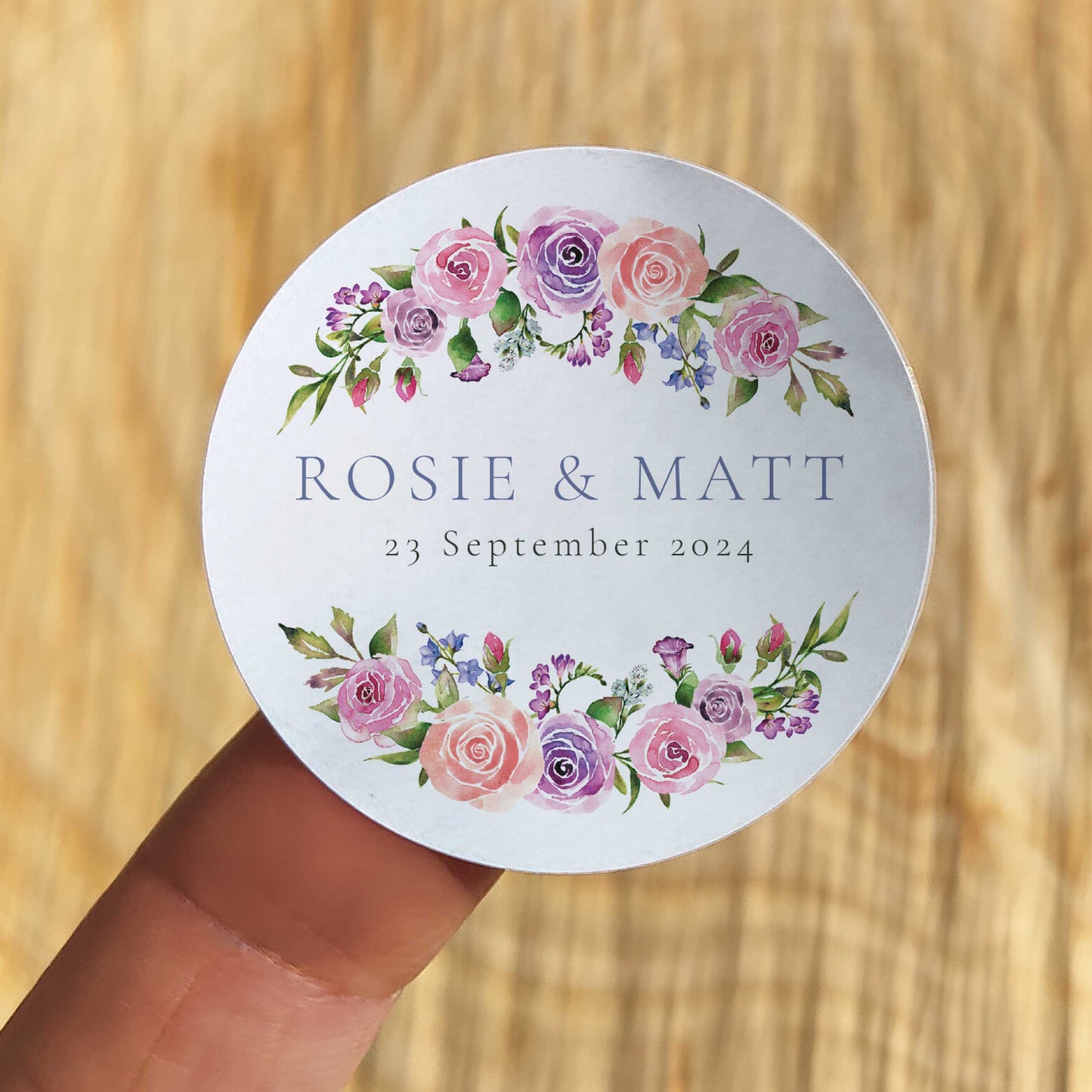 Rose Garden Personalised Stickers (35 stickers)