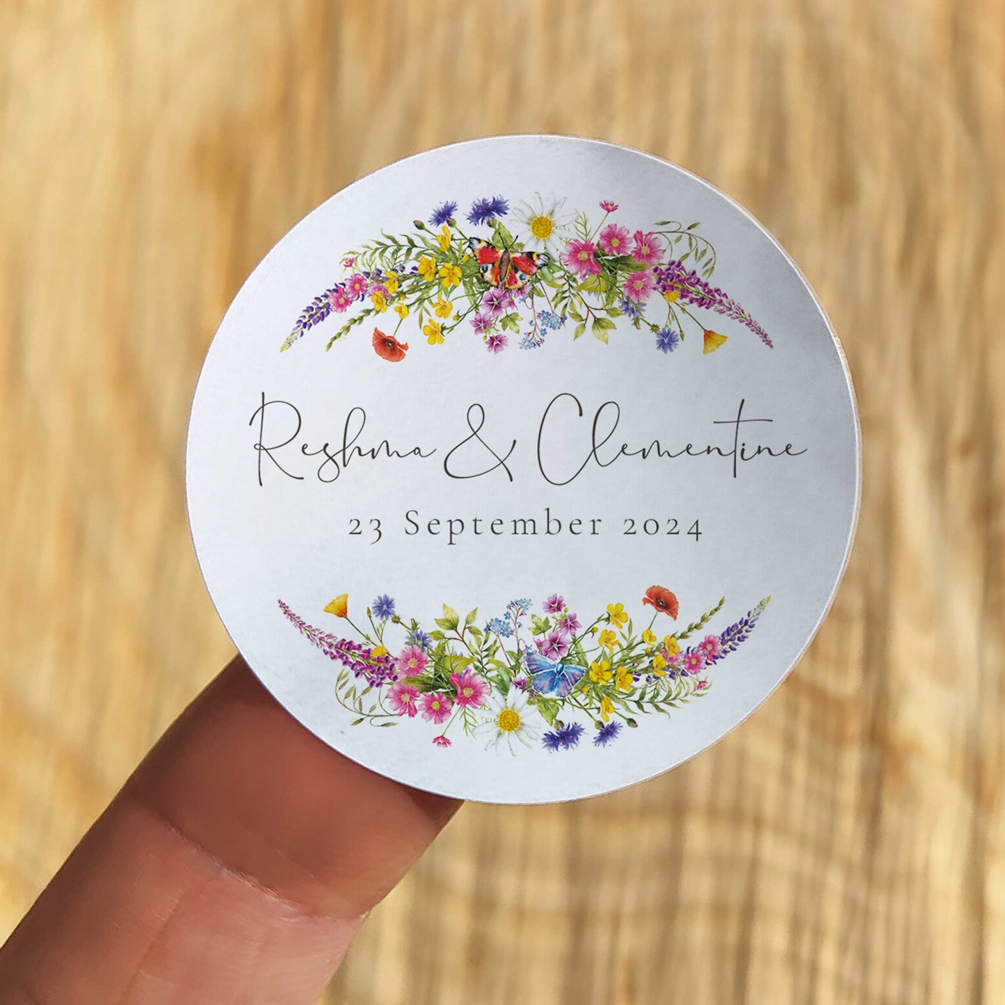 Wildflower Meadow Personalised Stickers (35 stickers)