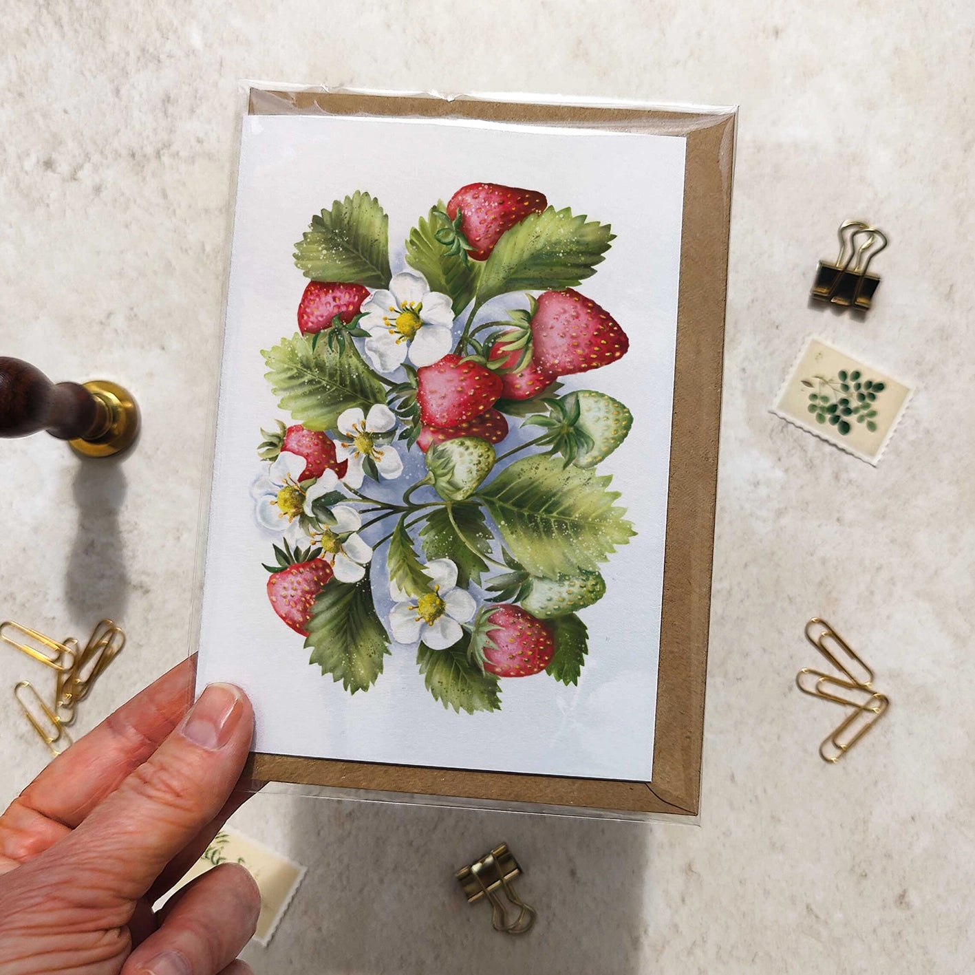 Strawberry Note Cards & Envelopes
