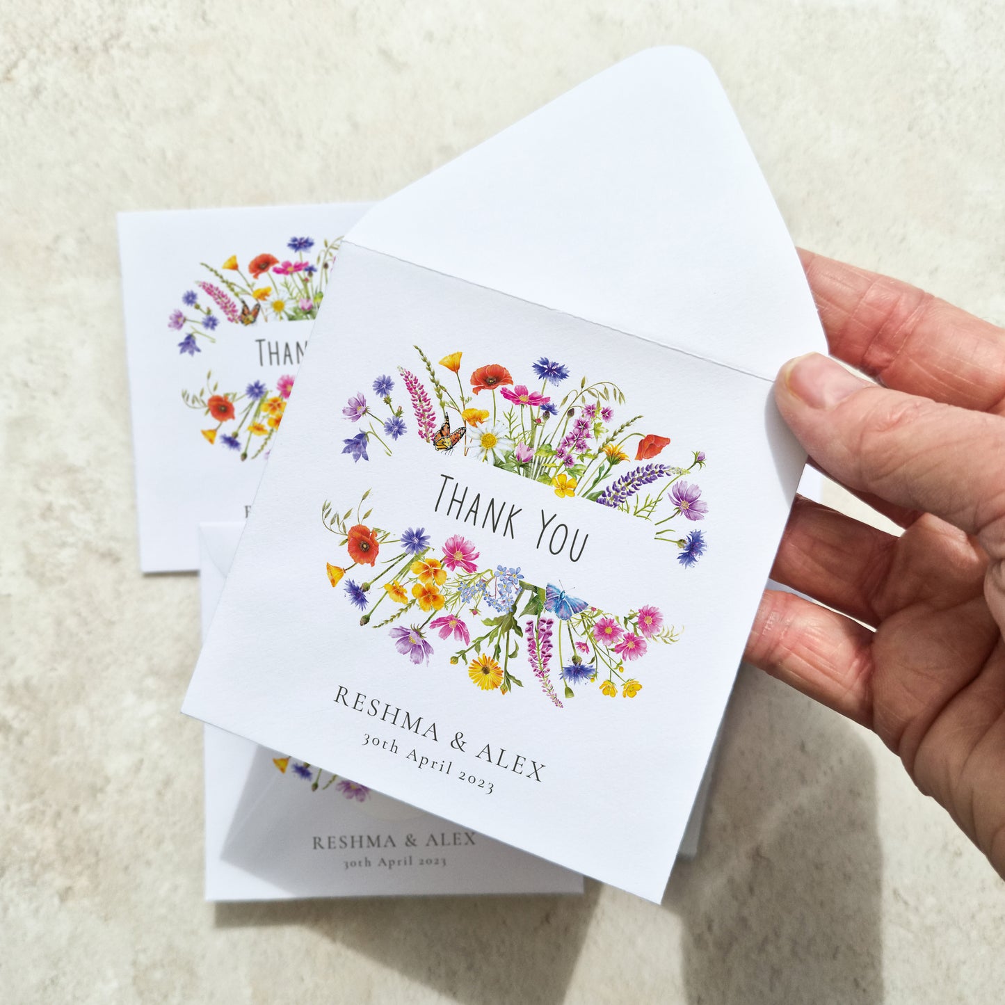 Wildflower Meadow Seed Packet Favours (Thank you) (Pack of 10)