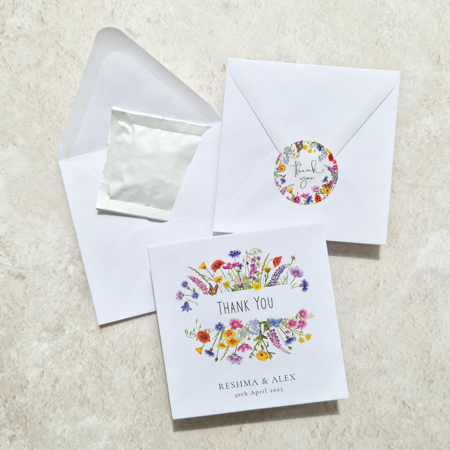 Wildflower Meadow Seed Packet Favours (Thank you) (Pack of 10)