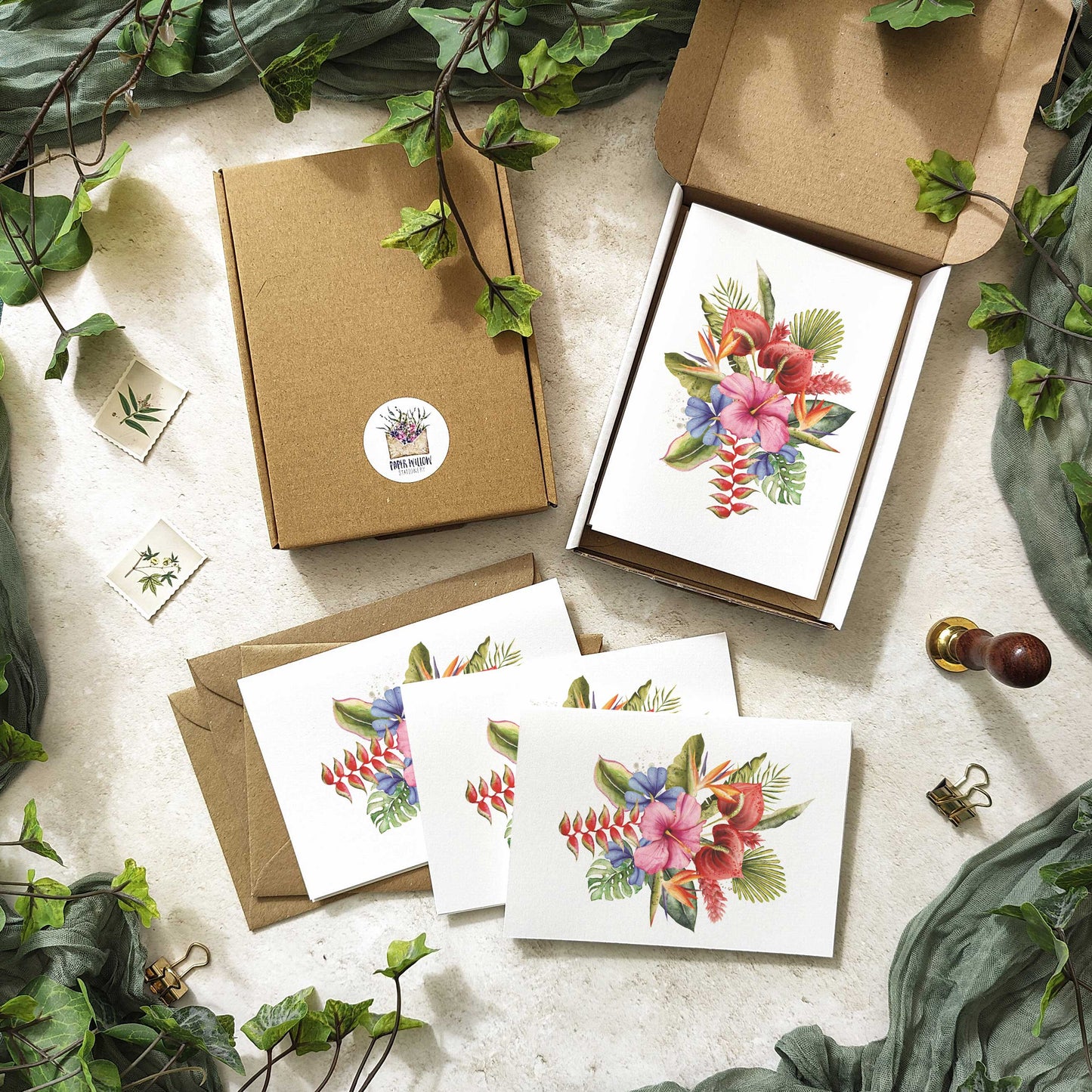 Tropical Note Cards & Envelopes