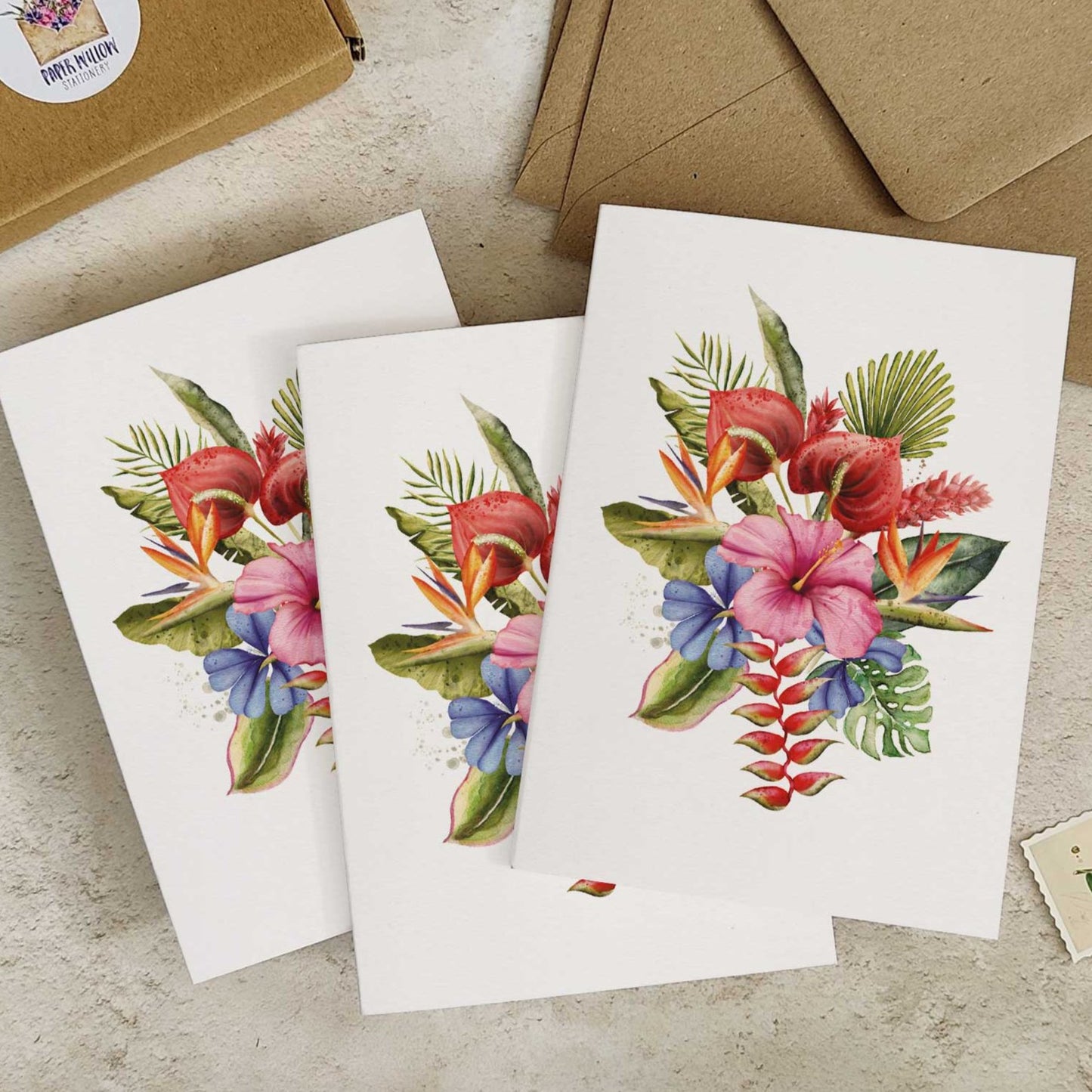 Tropical Note Cards & Envelopes