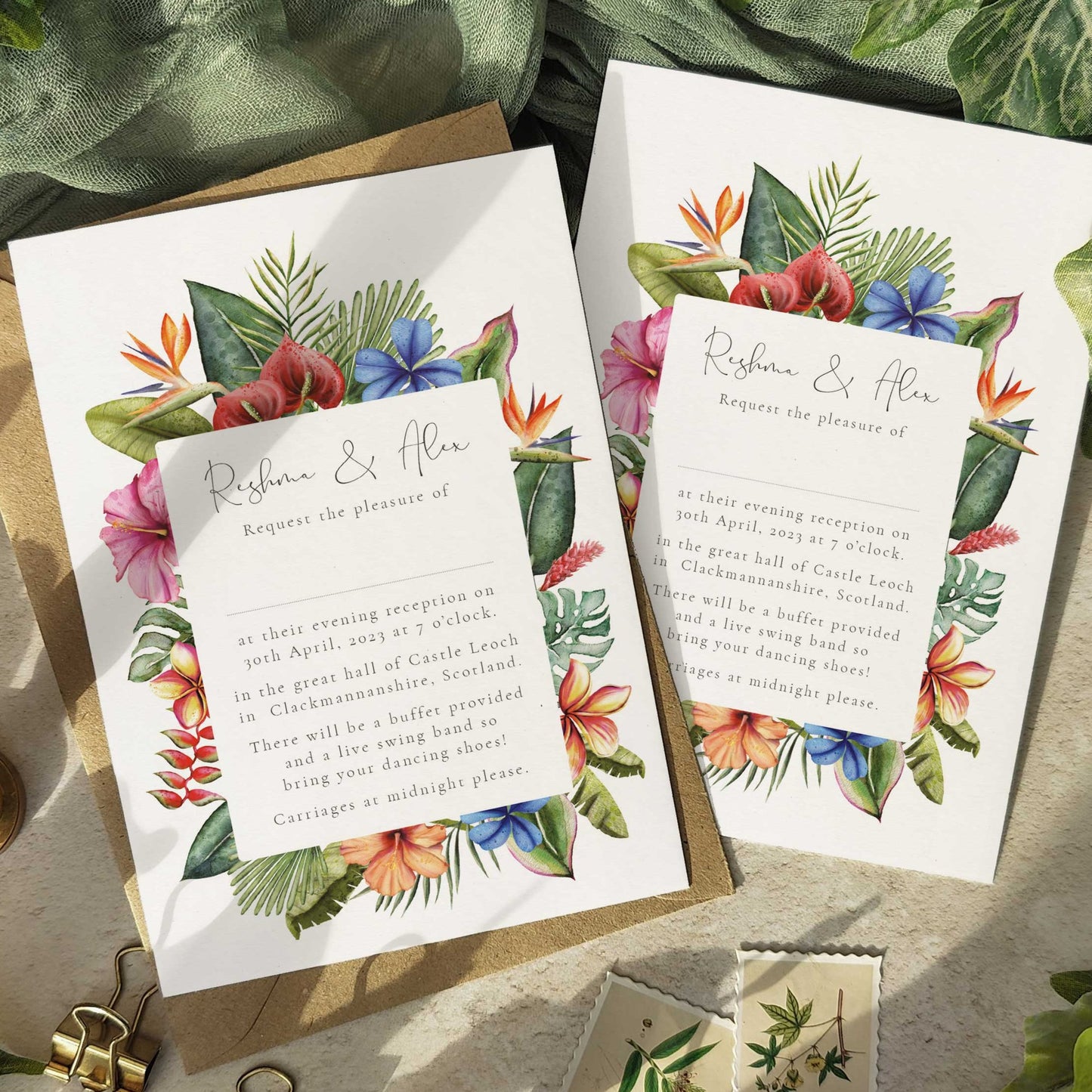 Tropical Evening Invitation