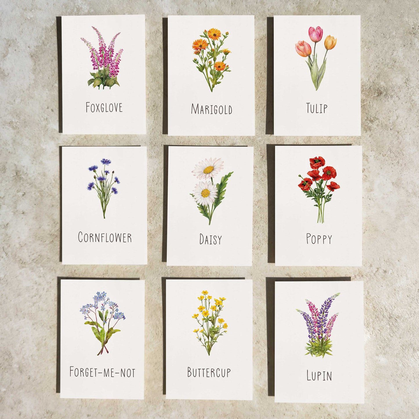 Flower Table Name Cards