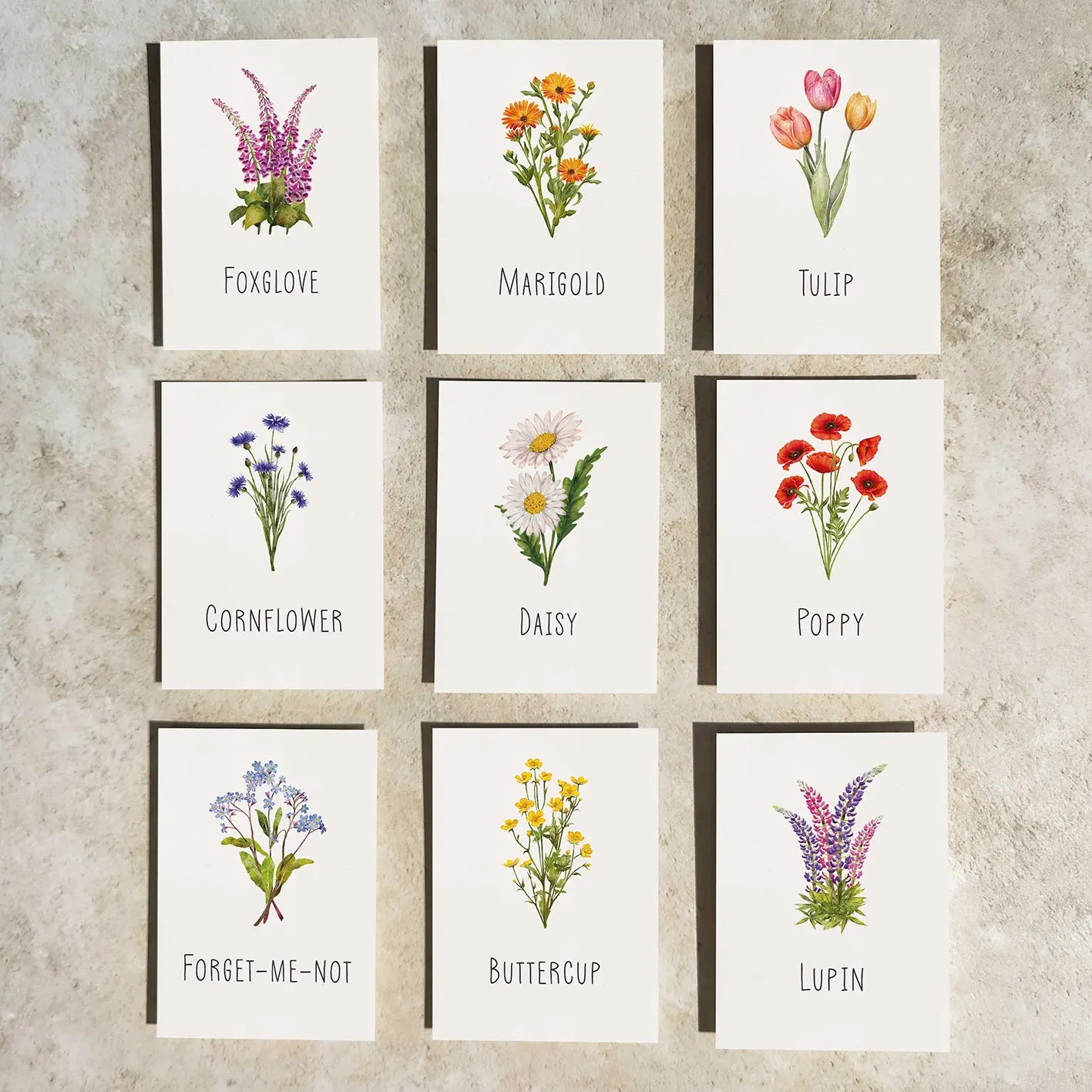 Flower Table Name Cards