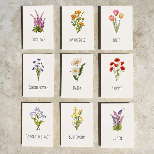 Flower Table Name Cards