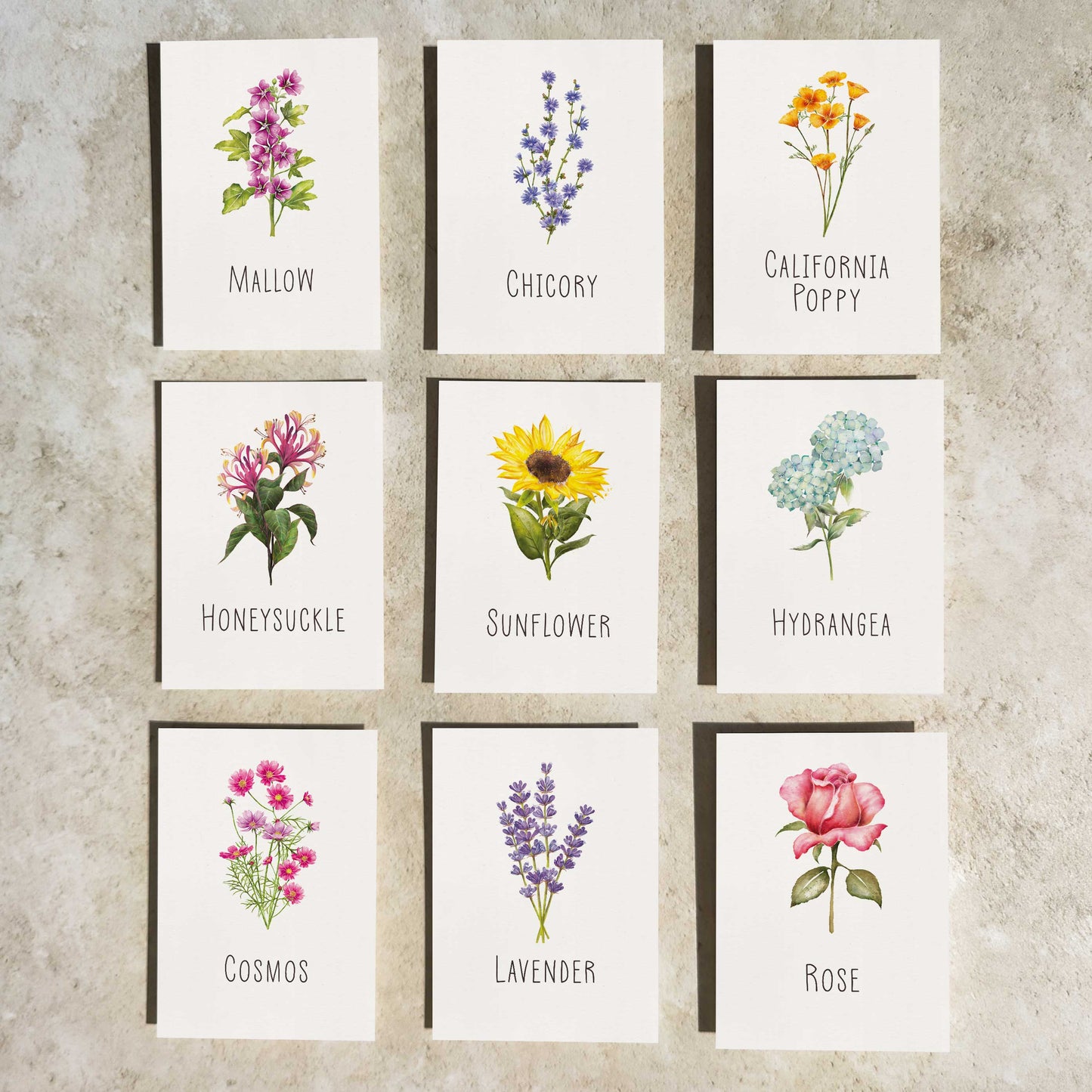 Flower Table Name Cards