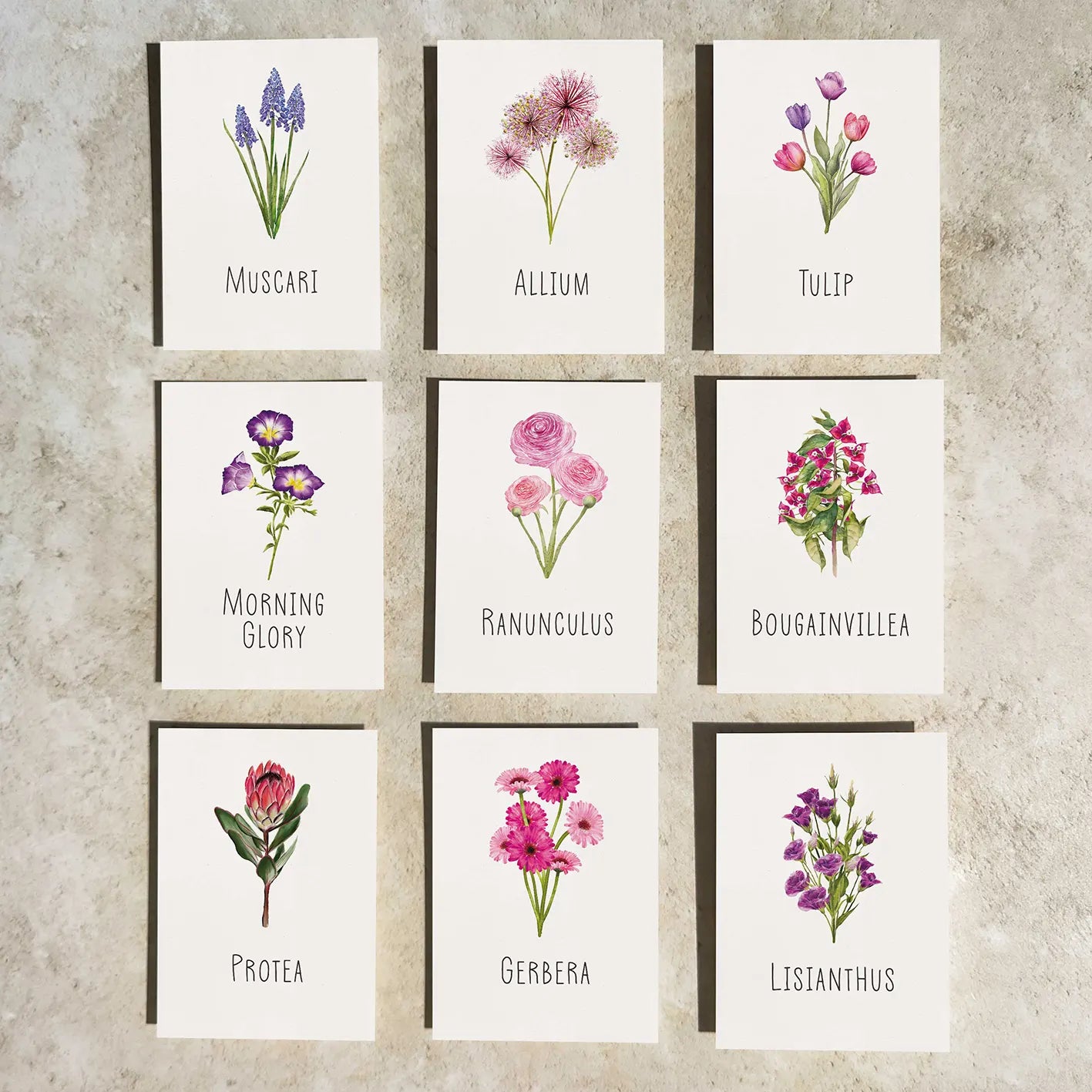 Flower Table Name Cards