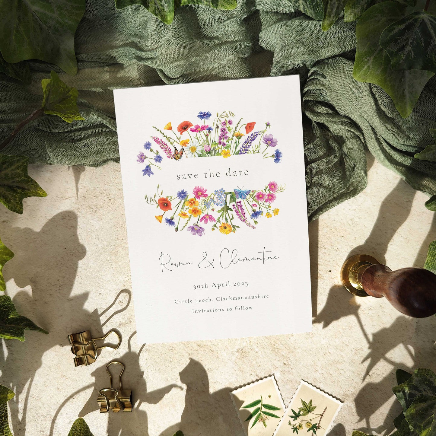 Wildflower Meadow Save The Date Card