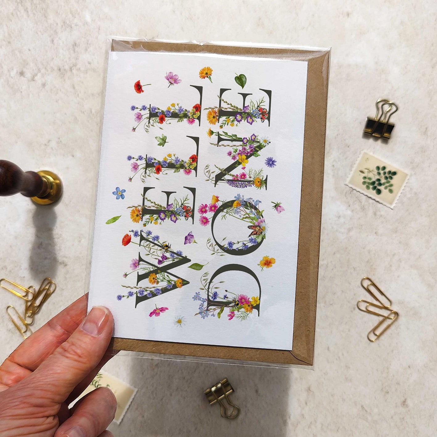 Wildflower Letters Well Done Card and Envelope
