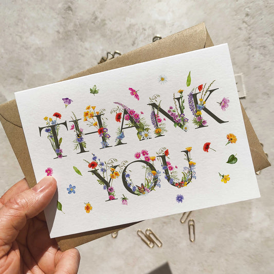 Wildflower Letters Thank You Cards