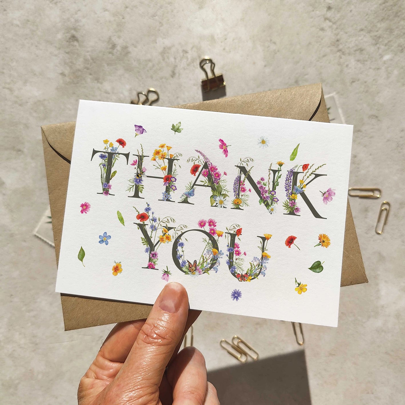 Wildflower Letters Thank You Cards