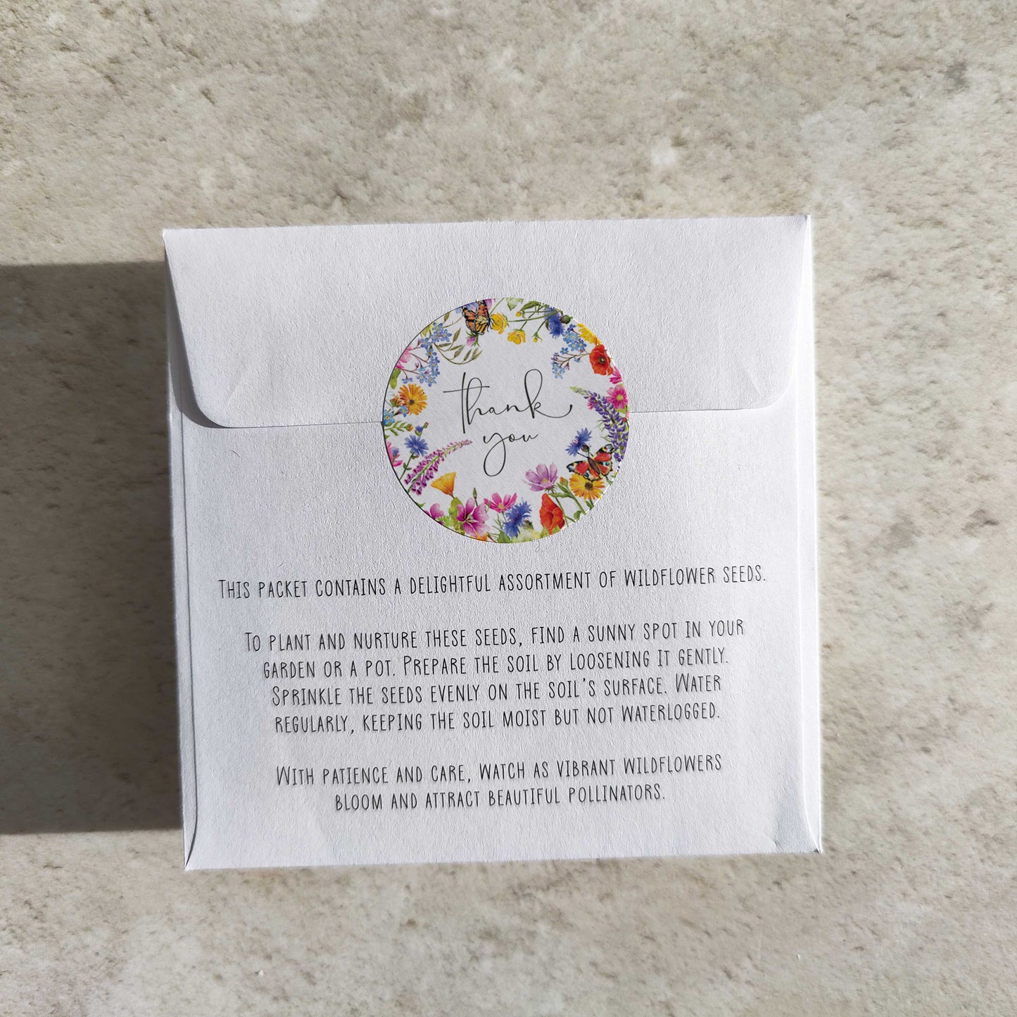 Wildflower Meadow Seed Packet Favours (Thank you) (Pack of 10)