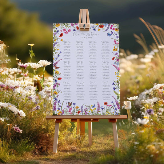 Wildflower Table Plan Board
