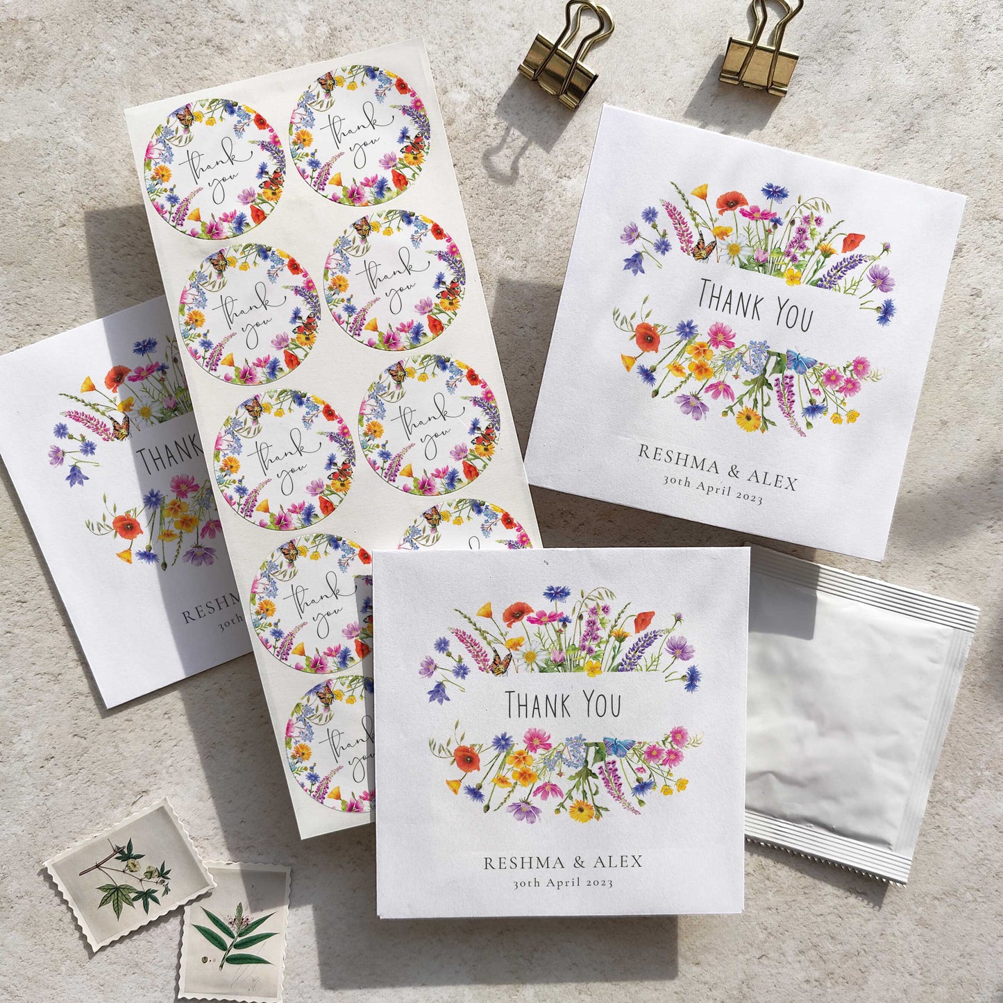 Wildflower Meadow Seed Packet Favours (Thank you) (Pack of 10)