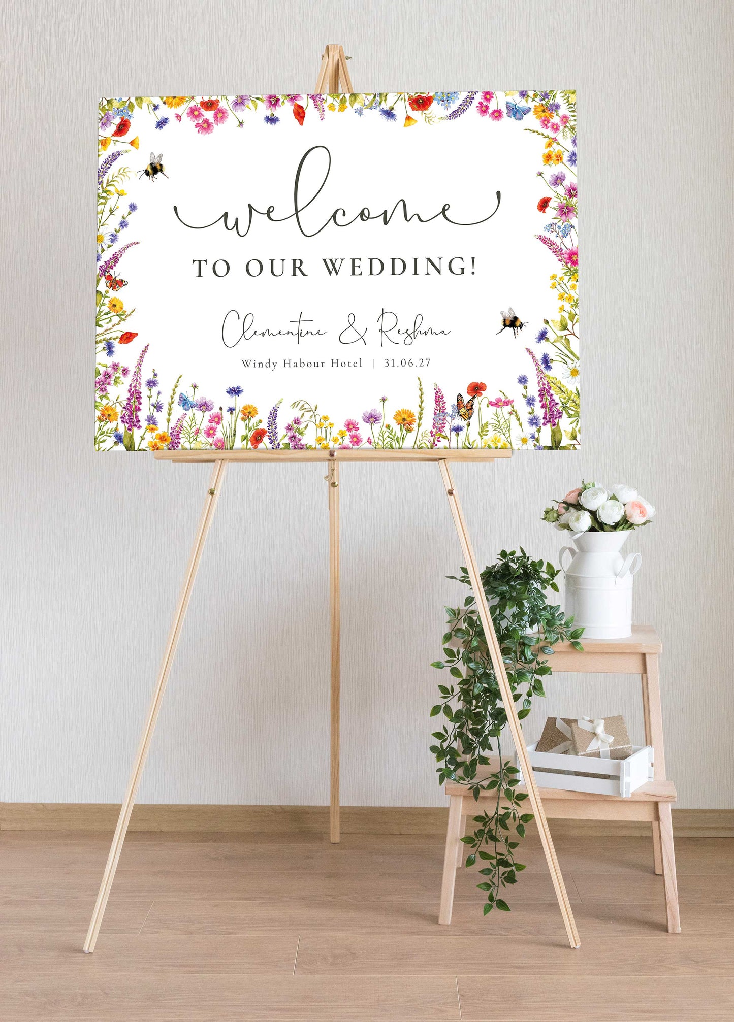 Wildflower Meadow Border Welcome Sign